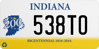 IN license plate 538TO