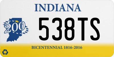 IN license plate 538TS