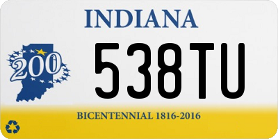 IN license plate 538TU