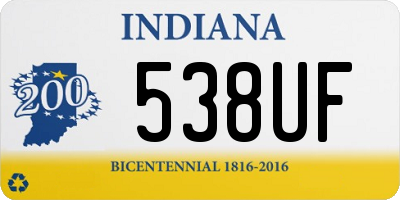 IN license plate 538UF