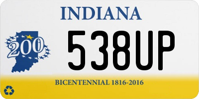 IN license plate 538UP