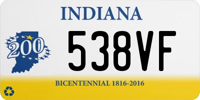 IN license plate 538VF
