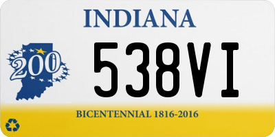 IN license plate 538VI