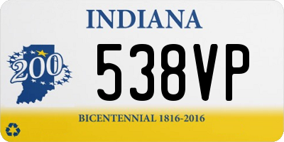IN license plate 538VP