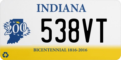 IN license plate 538VT