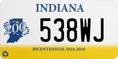 IN license plate 538WJ