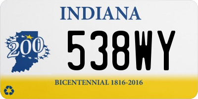 IN license plate 538WY