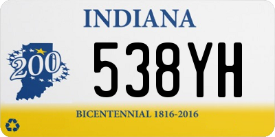 IN license plate 538YH