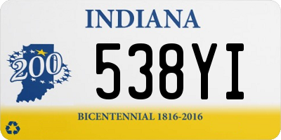 IN license plate 538YI