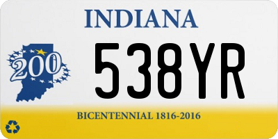 IN license plate 538YR