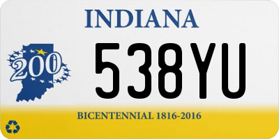 IN license plate 538YU