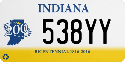 IN license plate 538YY