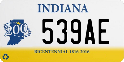 IN license plate 539AE