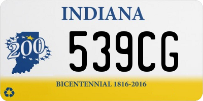 IN license plate 539CG