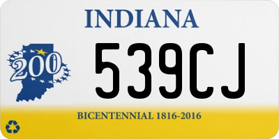 IN license plate 539CJ