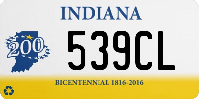 IN license plate 539CL