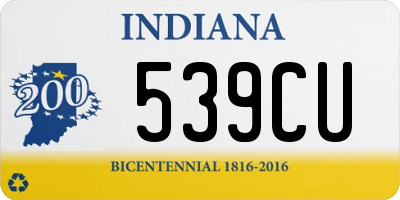 IN license plate 539CU