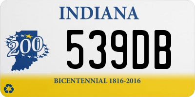 IN license plate 539DB