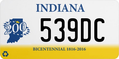 IN license plate 539DC