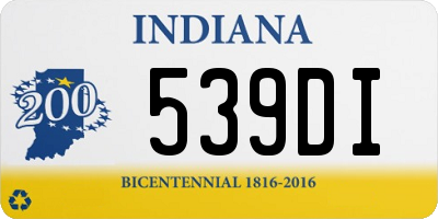 IN license plate 539DI