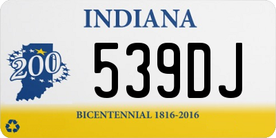 IN license plate 539DJ