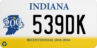 IN license plate 539DK