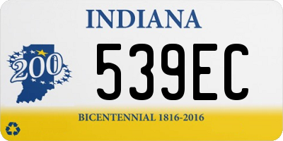 IN license plate 539EC