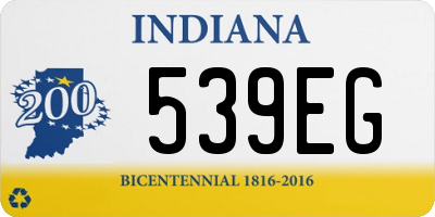 IN license plate 539EG