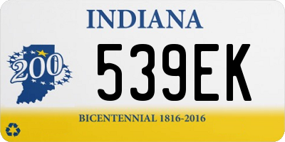 IN license plate 539EK