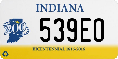 IN license plate 539EO