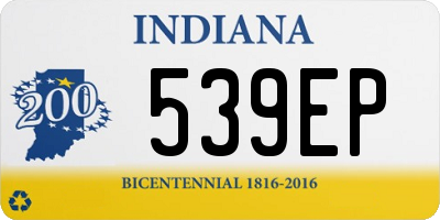 IN license plate 539EP