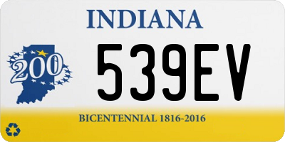 IN license plate 539EV