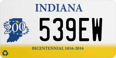 IN license plate 539EW