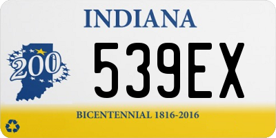 IN license plate 539EX