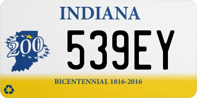 IN license plate 539EY