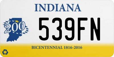 IN license plate 539FN