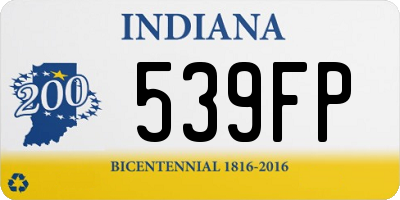 IN license plate 539FP