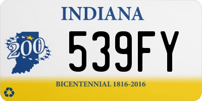 IN license plate 539FY