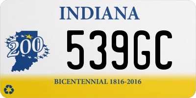 IN license plate 539GC