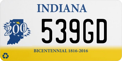 IN license plate 539GD