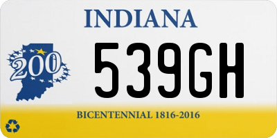 IN license plate 539GH
