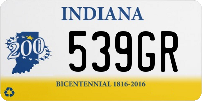 IN license plate 539GR