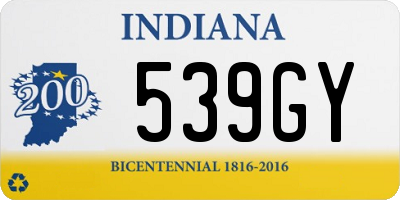 IN license plate 539GY