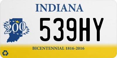 IN license plate 539HY