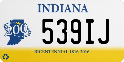 IN license plate 539IJ