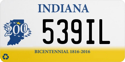 IN license plate 539IL