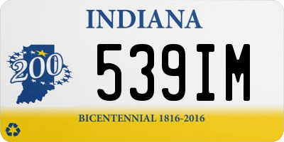 IN license plate 539IM