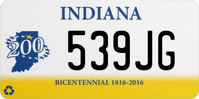 IN license plate 539JG