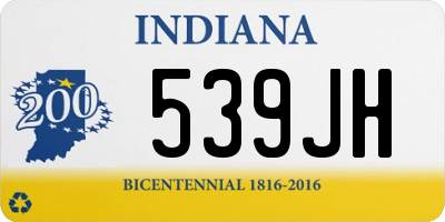 IN license plate 539JH