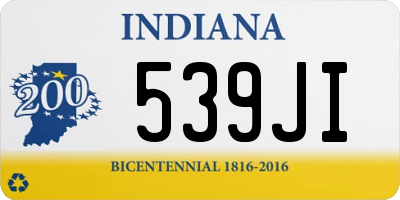 IN license plate 539JI